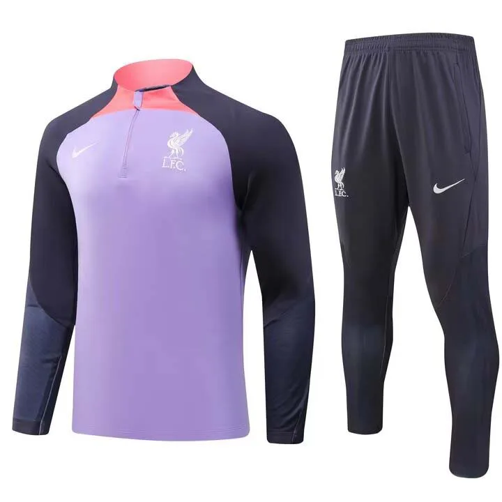 Chándal de Entrenamiento Media Cremallera Liverpool 2023 Púrpura Camiseta  Set — main view