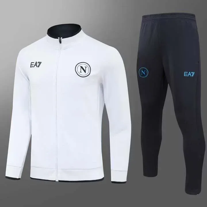 2024 Napoli Long Zipped Jacket white Football Shirt  Set — main view