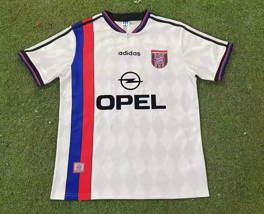 1995/1996 رجعي بايرن ميونخ قميص خارج الأرض كرة قدم جودة تايلاندية — main view