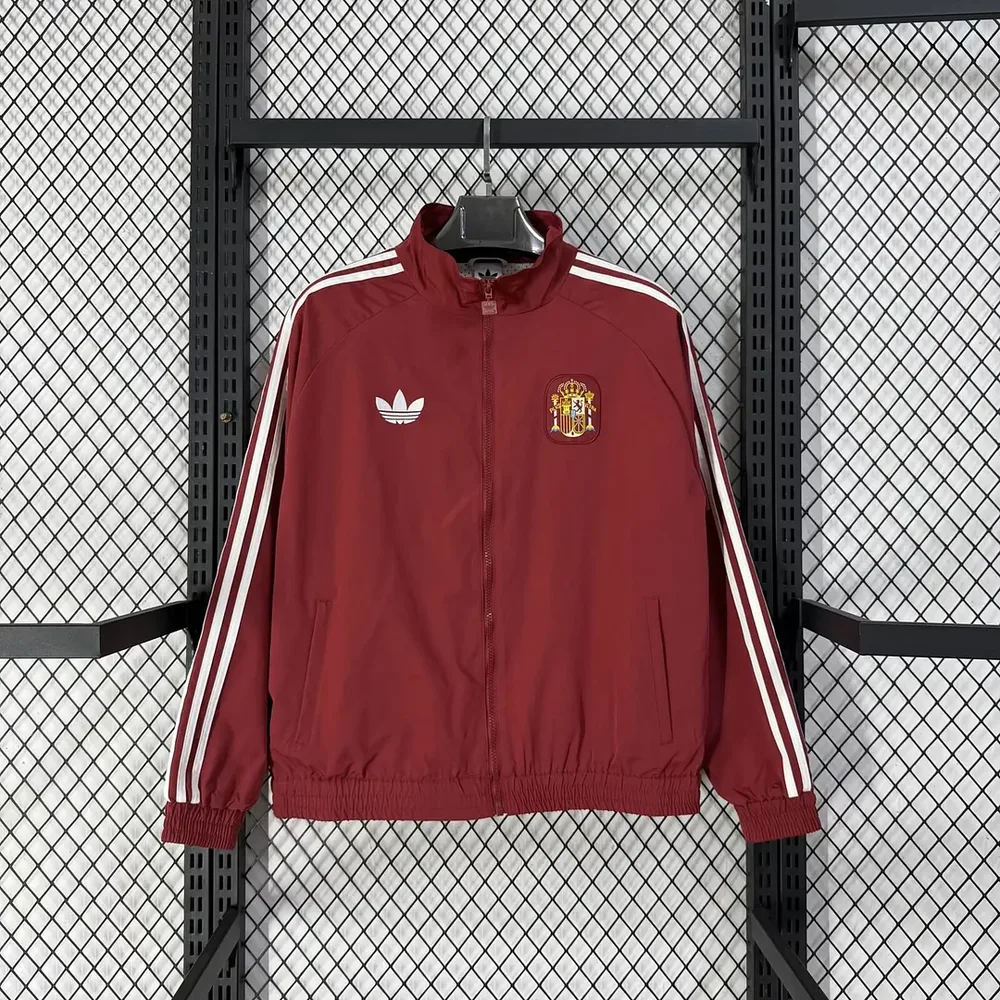 2026 Spain National Team Windbreaker Crimson Football Jersey  — main view