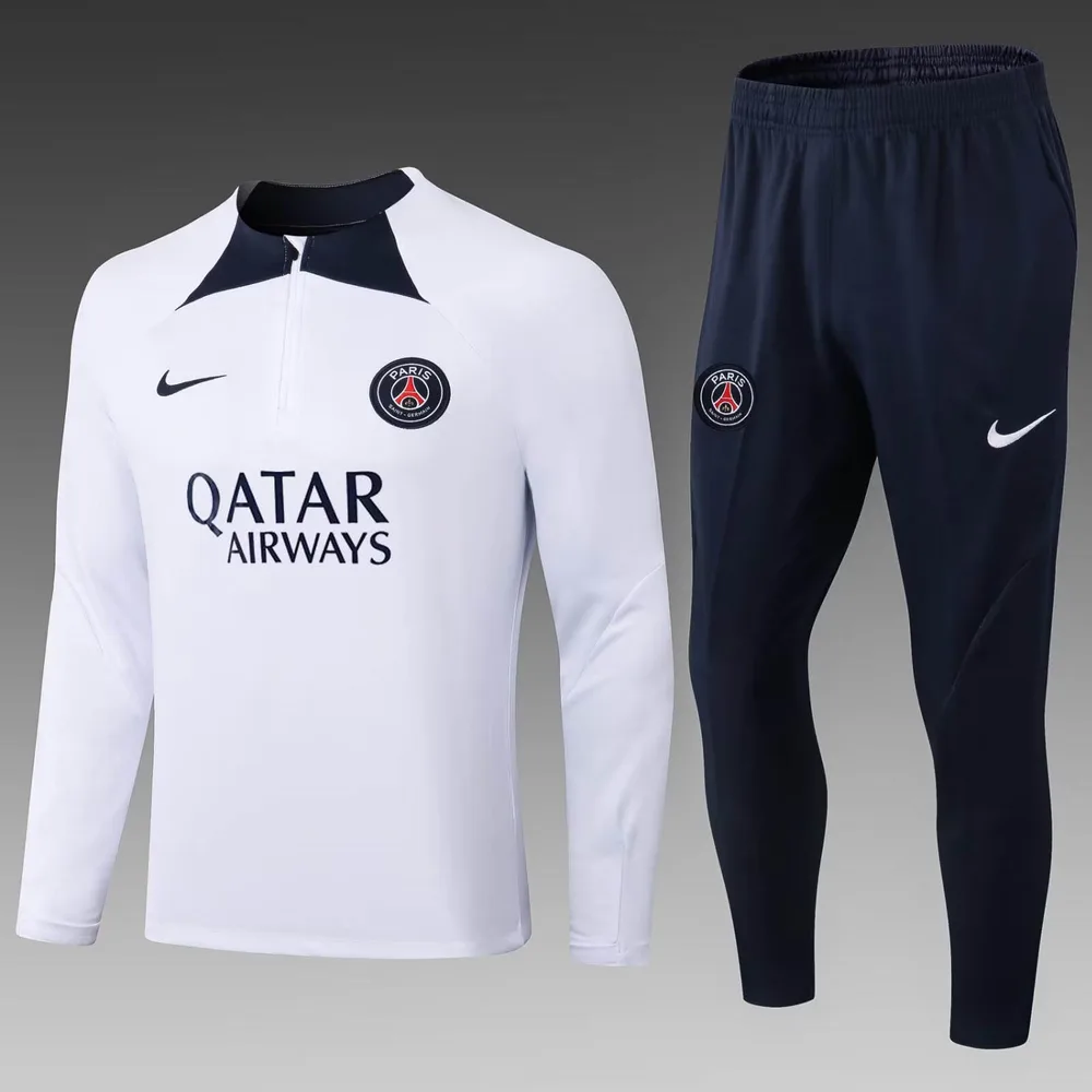 Survêtement Mi-Tire Psg Paris Saint-Germain Blanc 2022/2023 Ensemble — main view