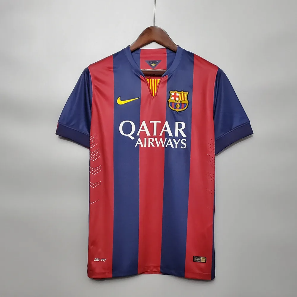 Maillot de football domicile rétro Barcelone 2014/2015  — main view