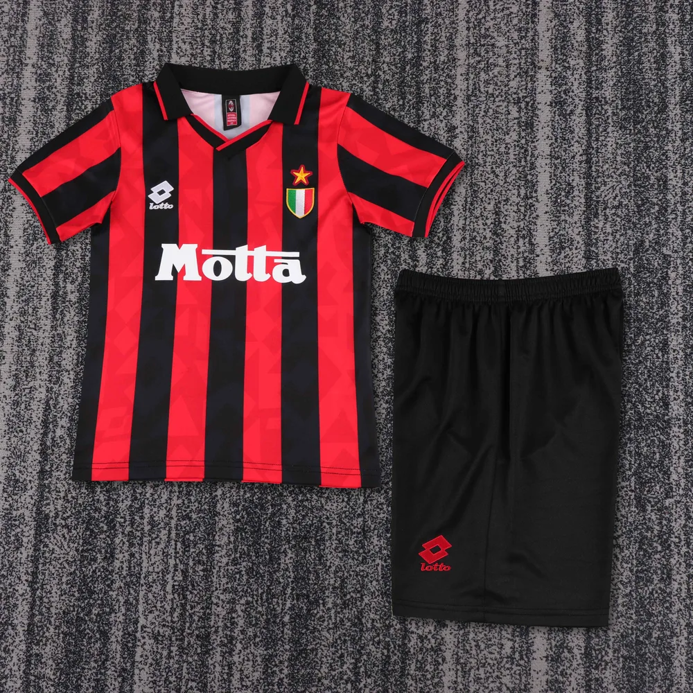 1993-1994 Retro AC Mailand Heim Fußballtrikot AAA fan-gradät Kindergröße — main view