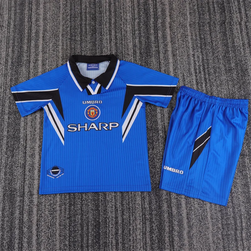 1996/1998 Retro Manchester United Drittes Auswärts Fußballtrikot AAA fan-gradät Kindergröße — main view