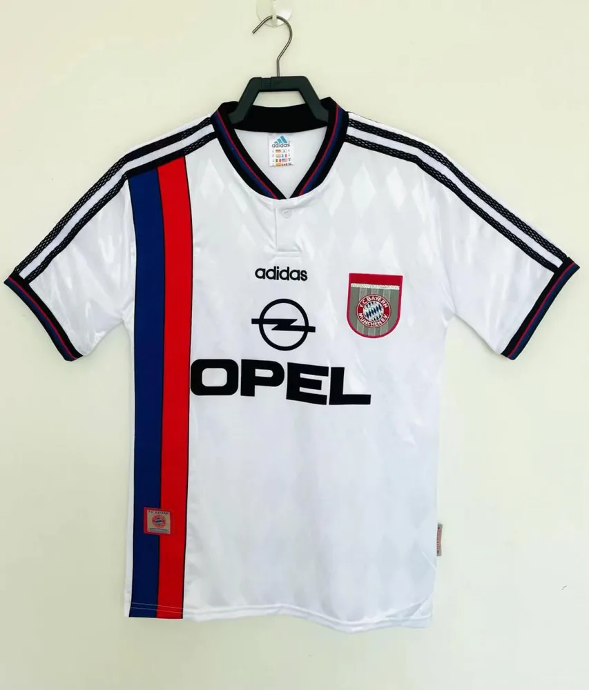 1997/1998 رجعي بايرن ميونخ قميص خارج الأرض كرة قدم جودة تايلاندية — main view