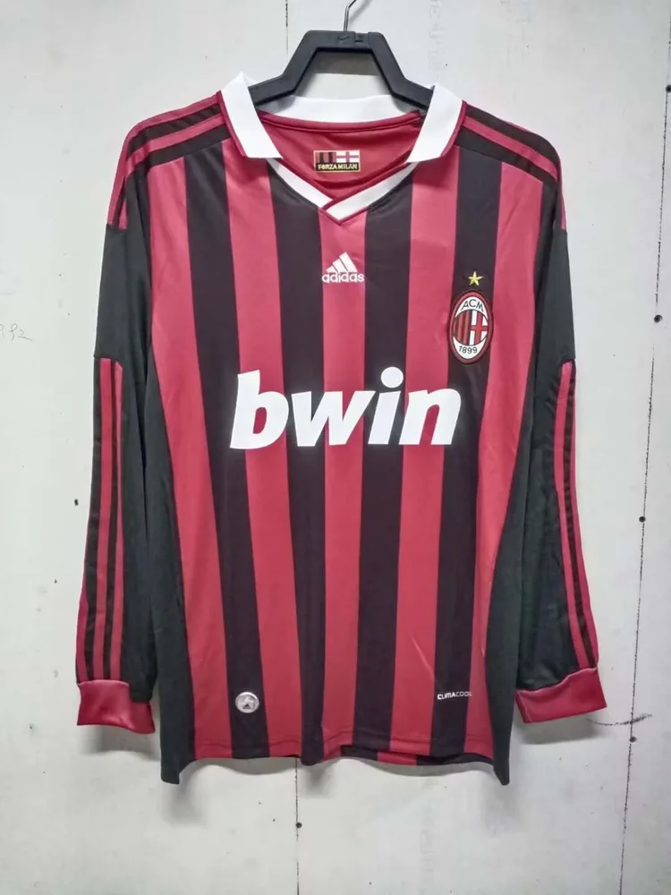 Camiseta de Fútbol Manga Larga Retro 2009/2010 AC Milan Local  — main view