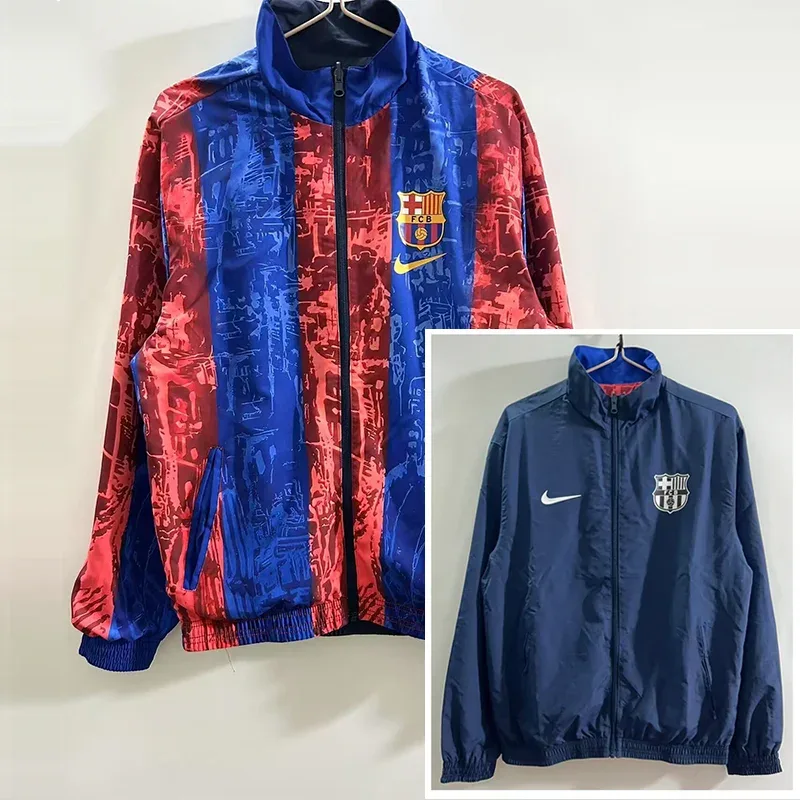 2025/2026 Barcelona Doppelseitig Windbreaker Fußballtrikot   02 — main view