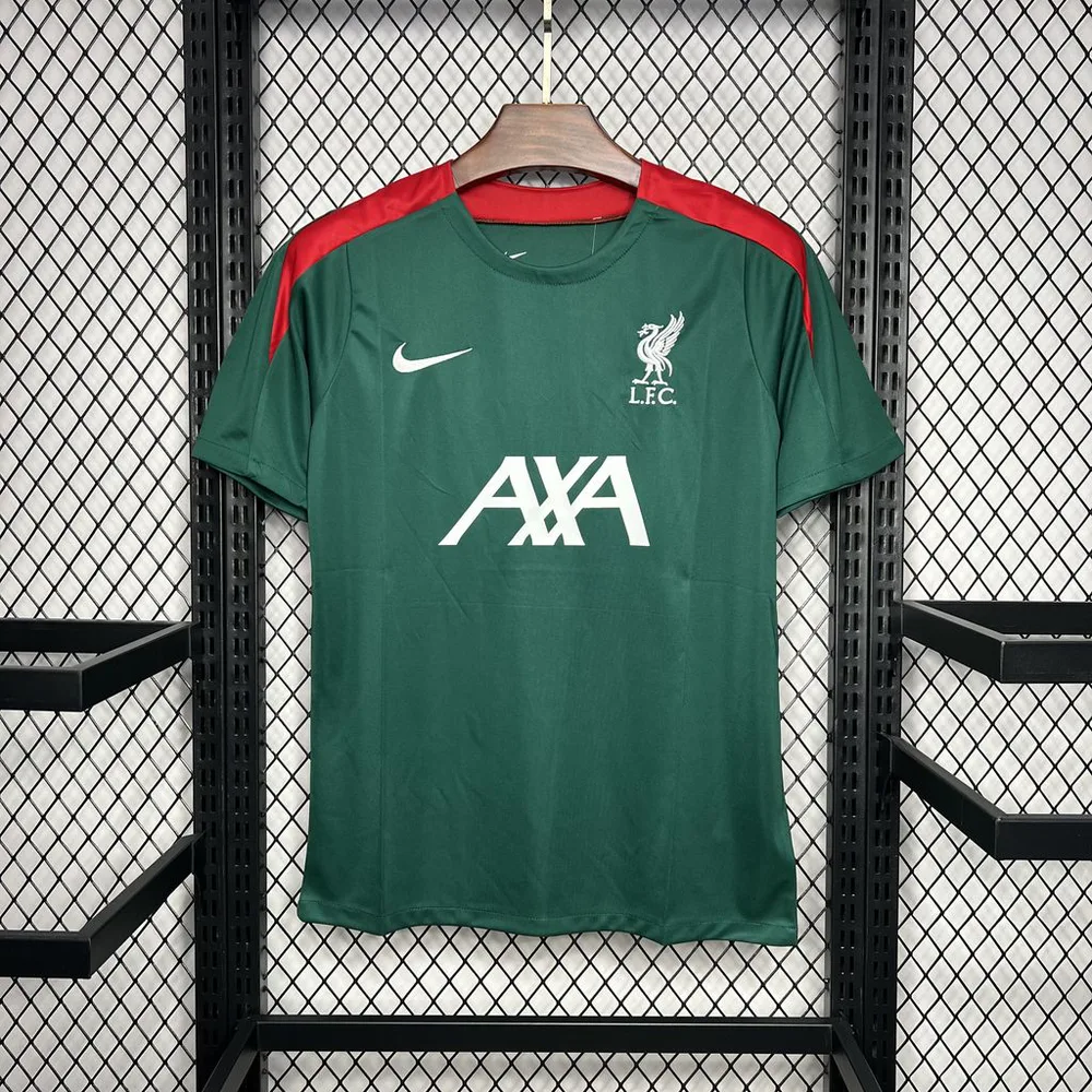 2024/2025 Liverpool Pre-match Training Dark Green Jersey  — main view