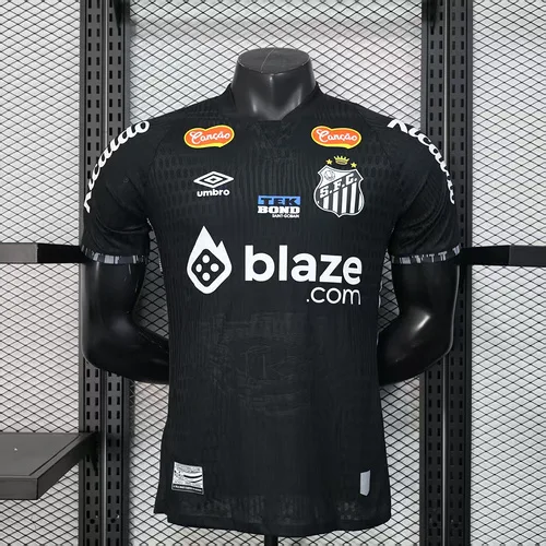 2025/2026 Versión Jugador Camiseta de Fútbol Edición Especial Santos Negro 01 Calidad Thai — main view