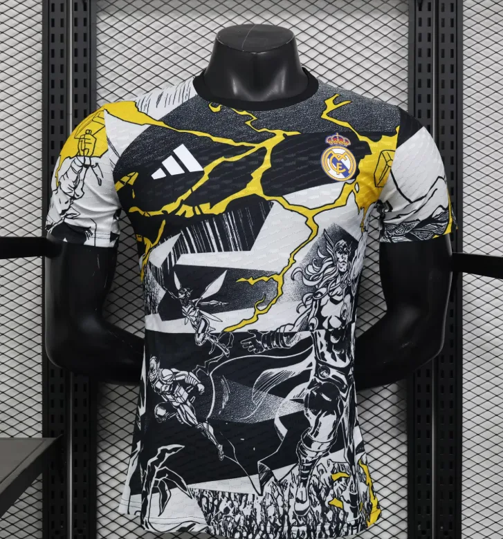 2025/2026 Player Version Real Madrid Collaboration With Marvel Football Shirt  — main view