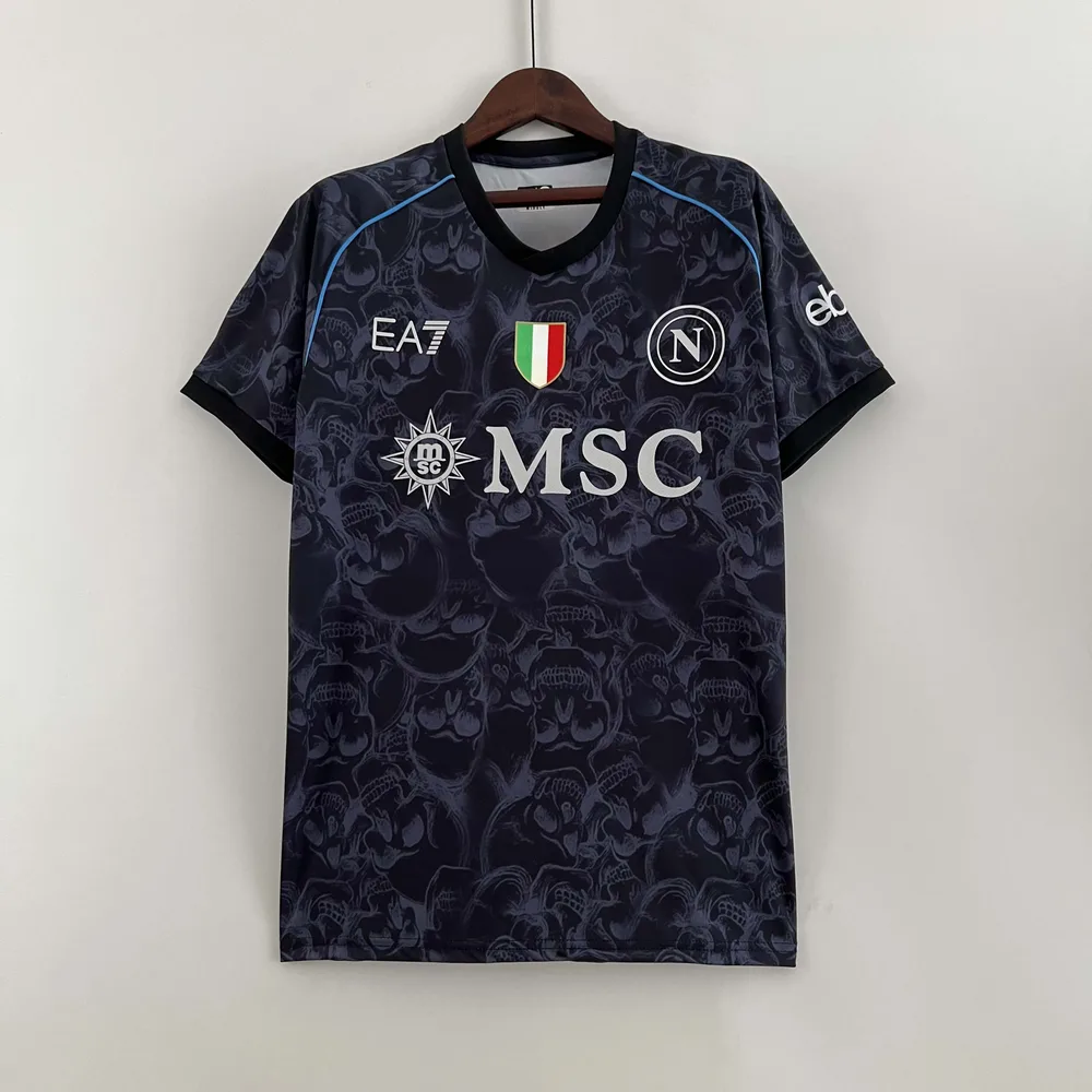 2023/2024 Napoli Halloween Special Edition Black Soccer Jersey  — main view