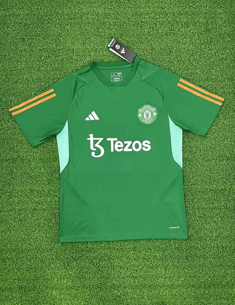 Camisa de Futebol de Treino Manchester United Verde 2023/2024  — main view