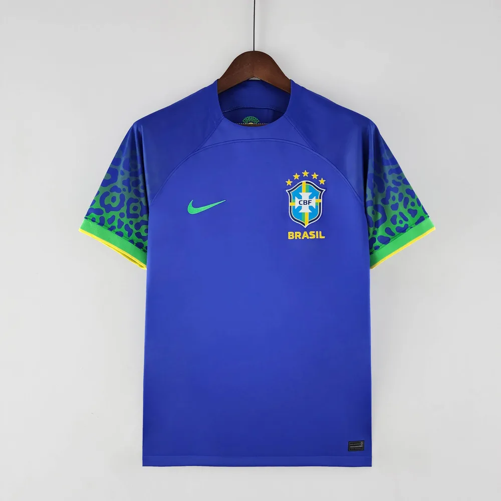 2022 World Cup Brazil Away Soccer Jersey — main view