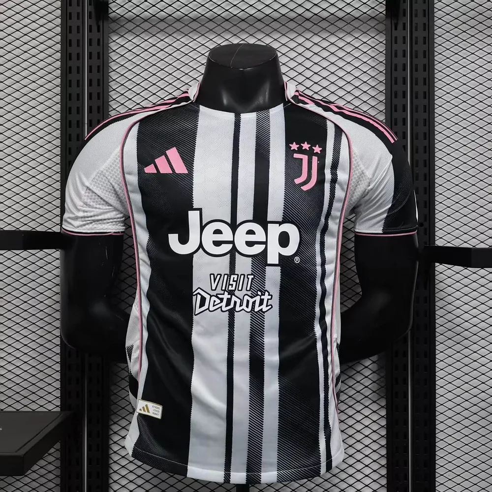 2025/2026 Versão Jogador Juventus Home Camisa de Futebol   (Com Patrocinadores) — main view