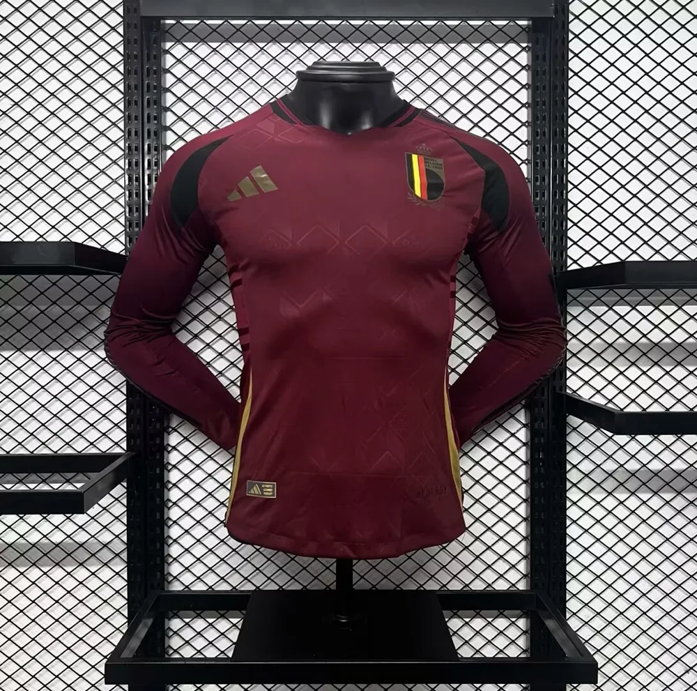 Camiseta de Fútbol Bélgica Local Manga Larga Versión Jugador 2024-2025 — main view