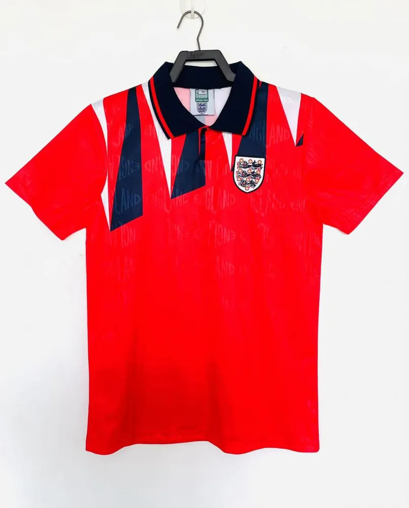 1992 Retro England Away Soccer Jersey  — main view