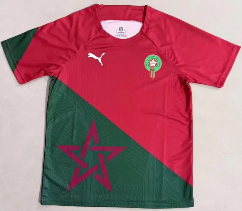 2025/2026 قميص كرة قدم المغرب الوطني الإصدار الخاص أحمر وأخضر جودة تايلاندية — main view