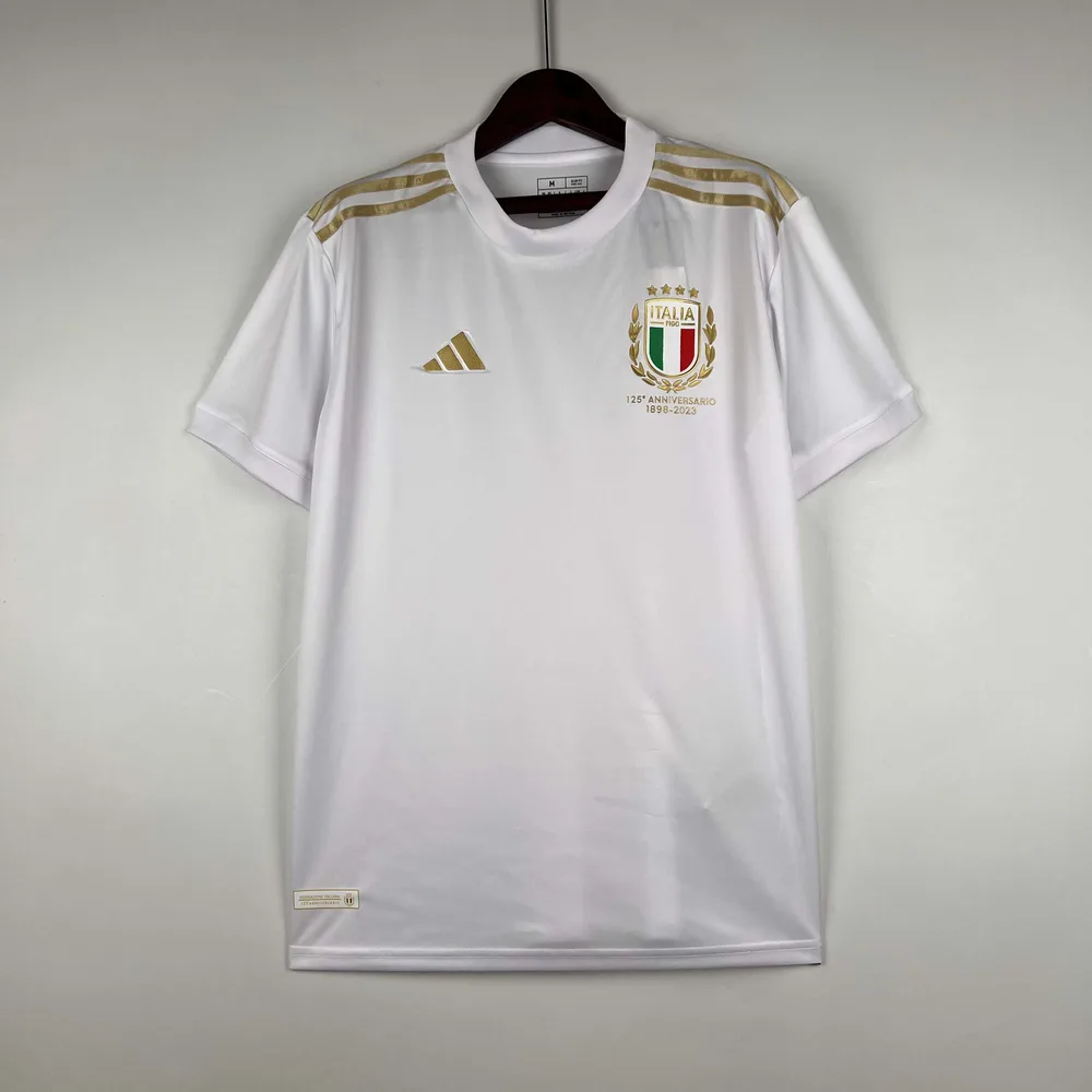 Camisa de Futebol Branca 125º Aniversário Itália 2023 — main view