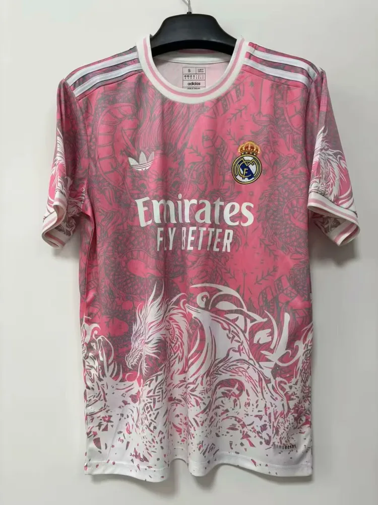 2025/2026 Real Madrid Crew Neck Pink Football Shirt  — main view