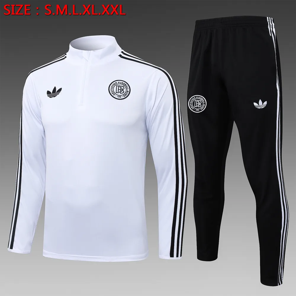 Ensemble d'entraînement demi-zip blanc édition 125e anniversaire Allemagne 2025 — main view