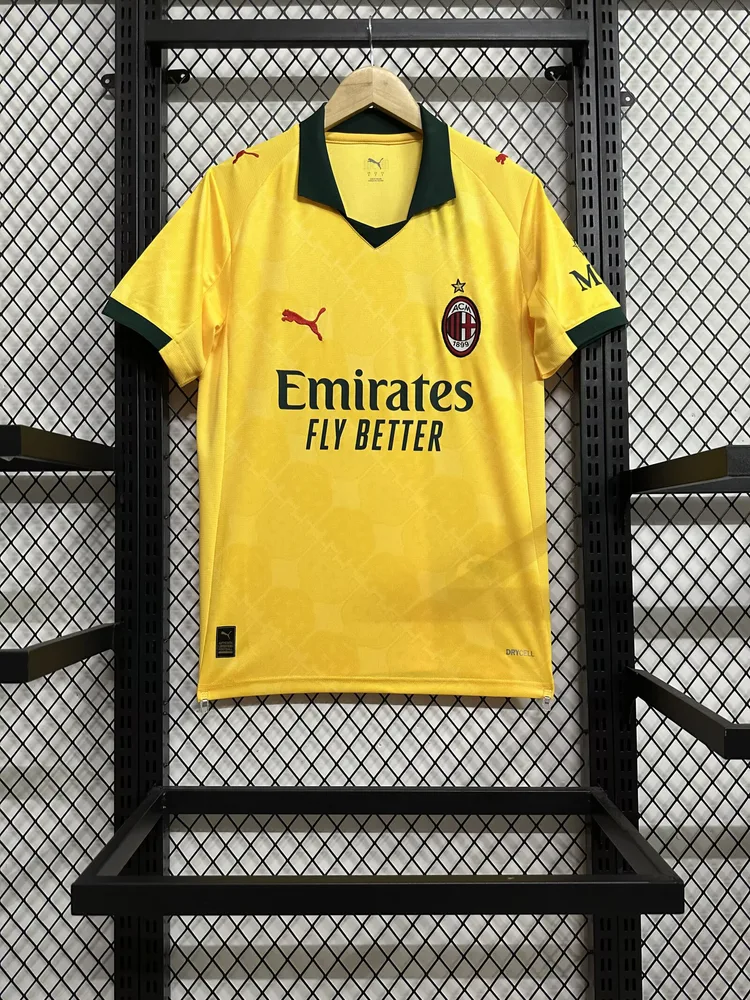 2025/2026 AC Milan Second Away Yellow Football Jersey  — main view