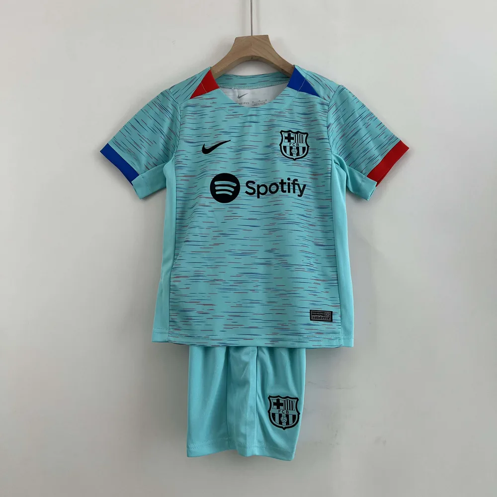 2023/2024 Barcelona Auswärtsdritt Fußballtrikot AAA fan-gradät Kindergröße — main view