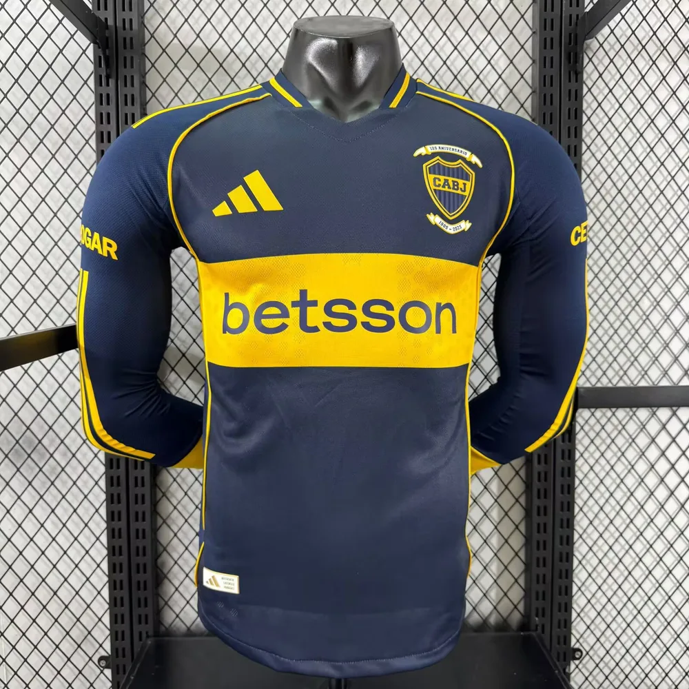 2025/2026 Long Sleeves Player Version Boca Juniors Home Football Jersey  — main view