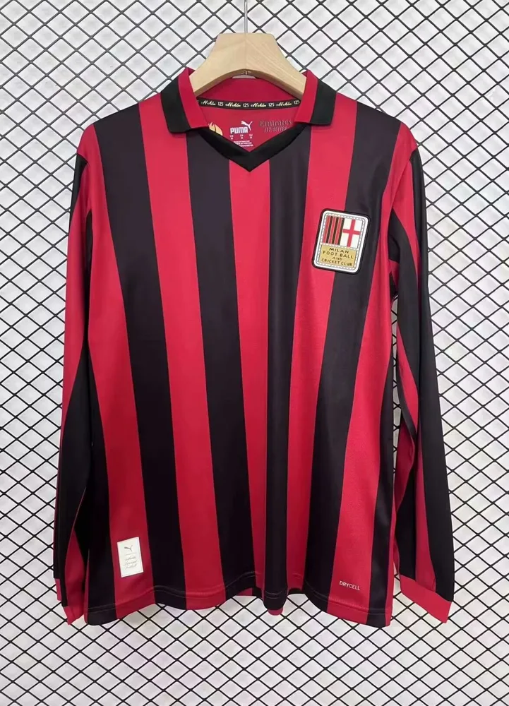Maillot de football édition anniversaire manches longues 2024/2025 AC Milan landaise — main view