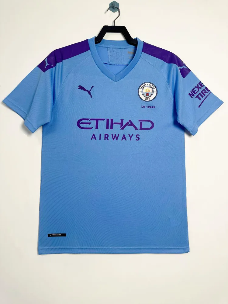 Camisa de Futebol Retro Manchester City Home 2019-2020 Qualidade Tailândia — main view