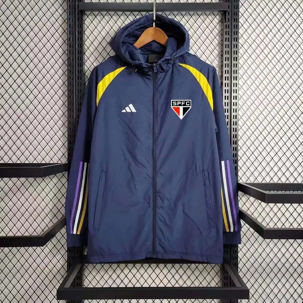 2023 São Paulo Jaqueta Corta-Vento Azul Marinho Camisa de Futebol  — main view