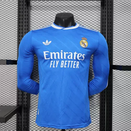 2025/2026 Manga Larga Versión Jugador Camiseta de Fútbol Tercera Visitante del Real Madrid  — main view
