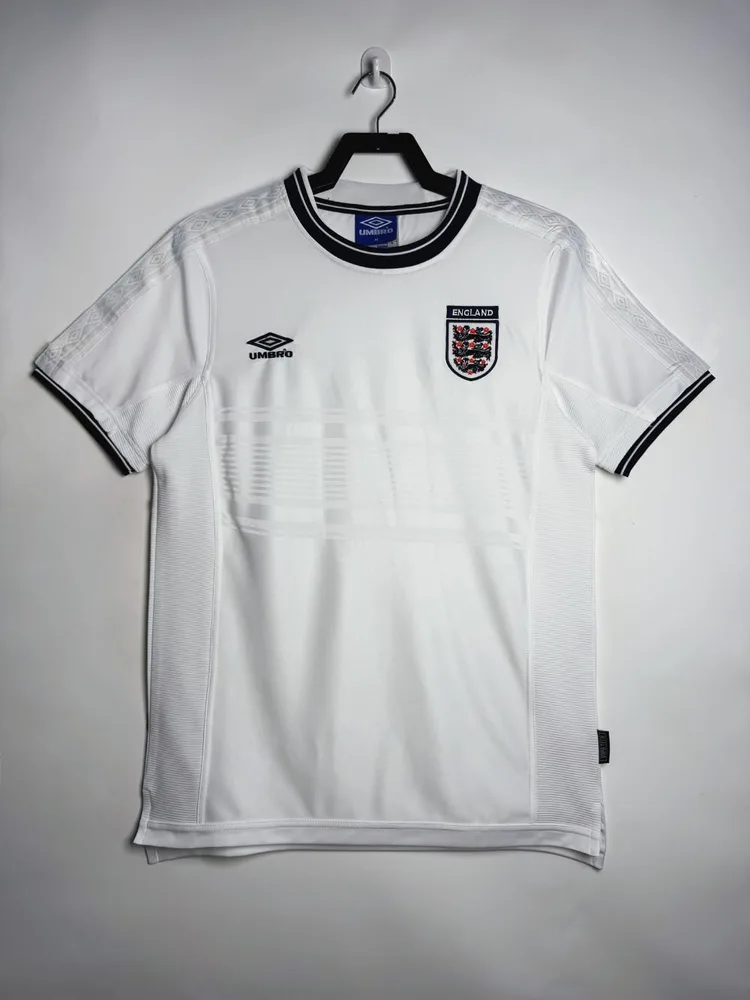 1999-2001 Retro England Home Soccer Jersey  — main view