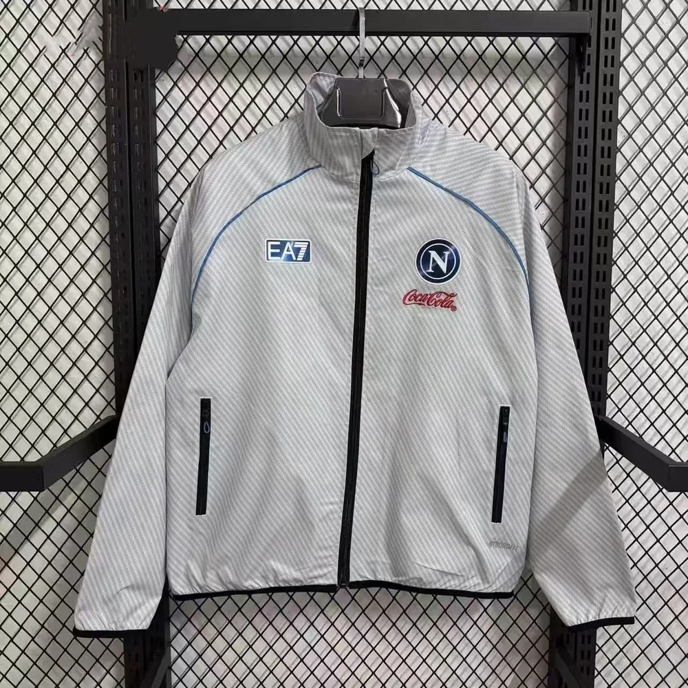 2025/2026 Napoli Windbreaker Grau Fußballtrikot   — main view
