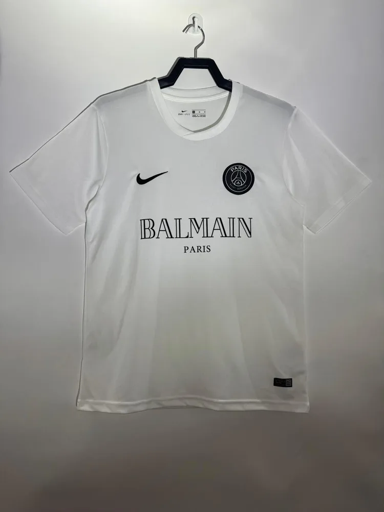 2020 Retro Psg Paris Saint-Germain Vierter Trainingsanzug Weiß Fußballtrikot  — main view