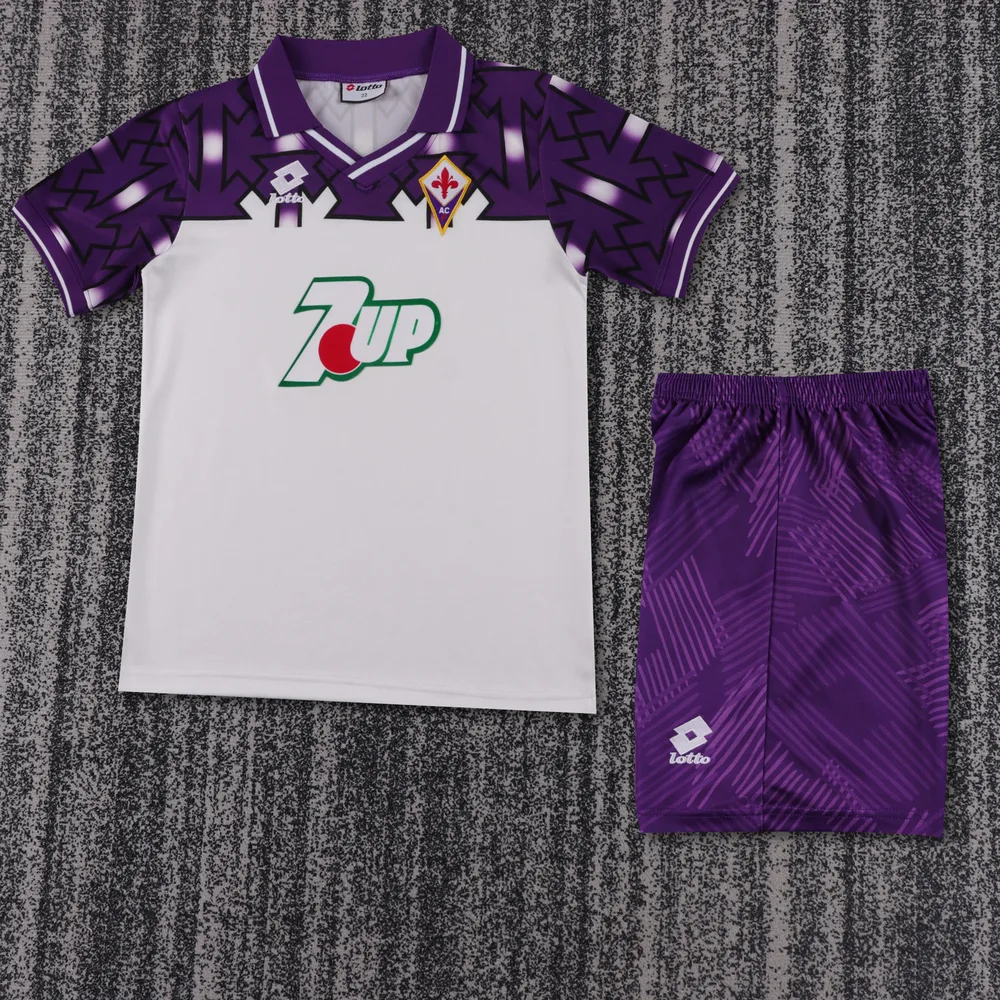 1992-1993 Retro Fiorentina Auswärts Fußballtrikot AAA fan-gradät Kindergröße — main view