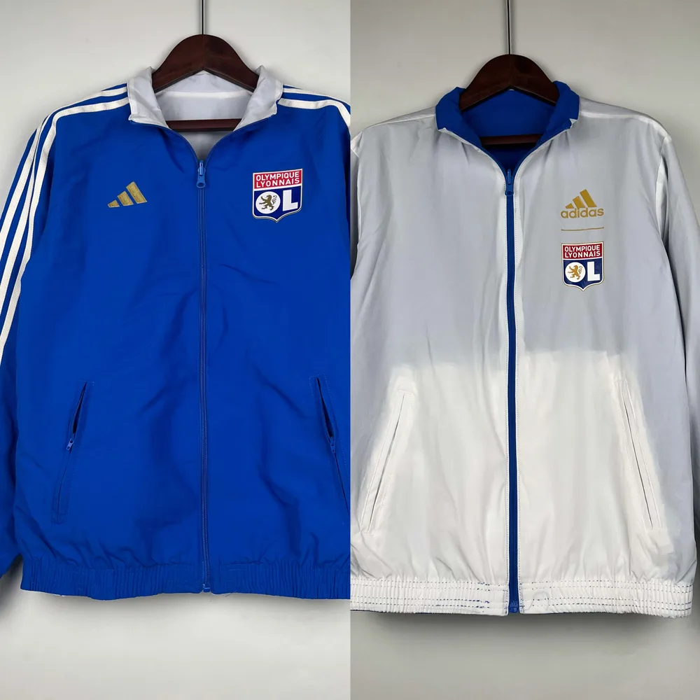 2023/2024 Coupe-Vent Réversible Lyonnais (Bleu-Blanc) Maillot  — main view