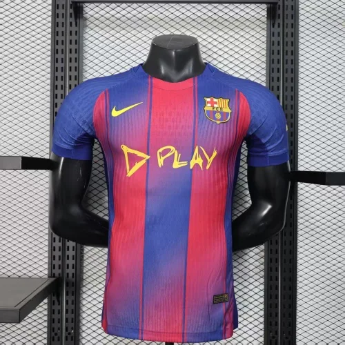 2025/2026 Spielerversion Barcelona Heim Derby Sonderedition Fußballtrikot  — main view