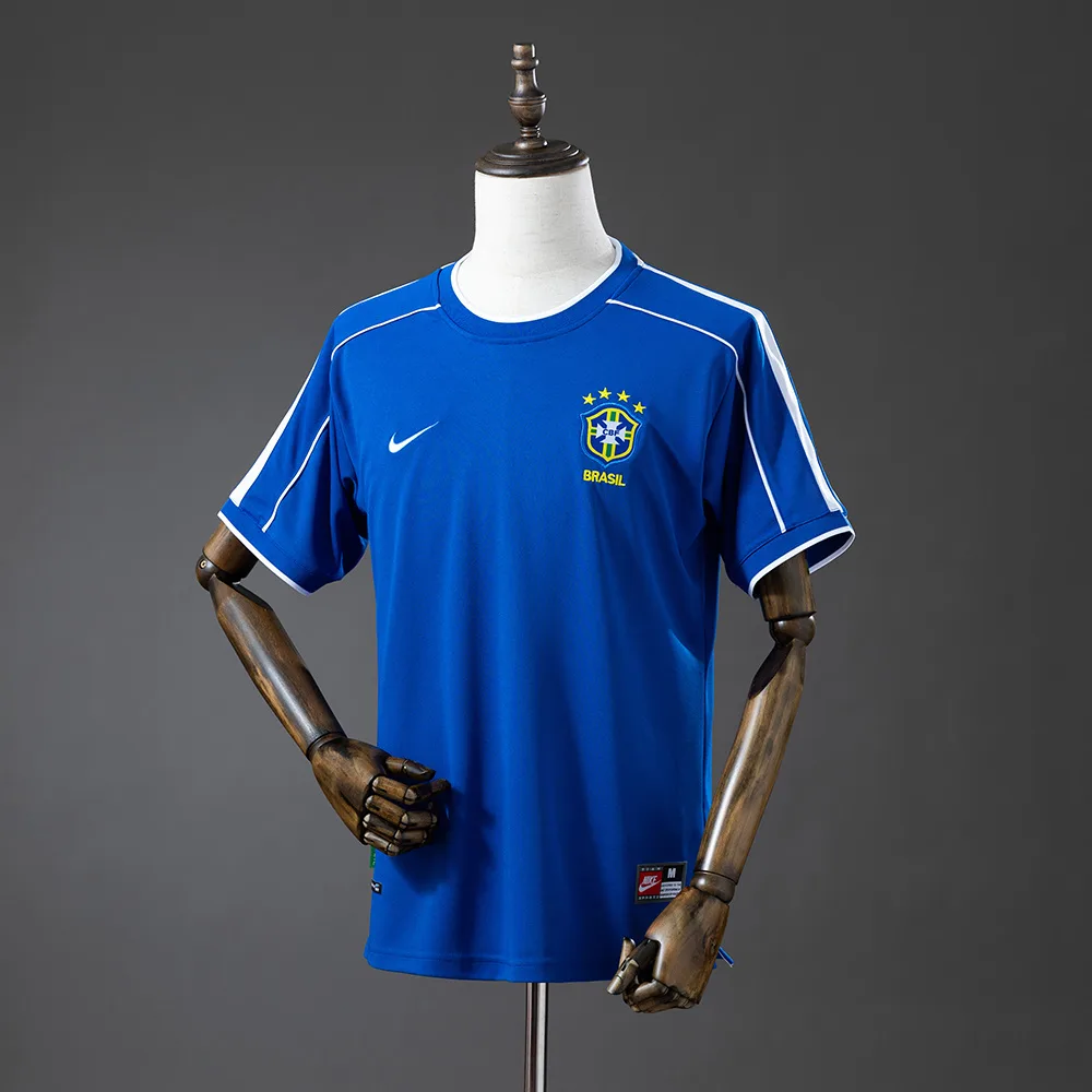 1998 Retro Brasilien Auswärts-Fußballtrikot AAA Fan-Qualität — main view