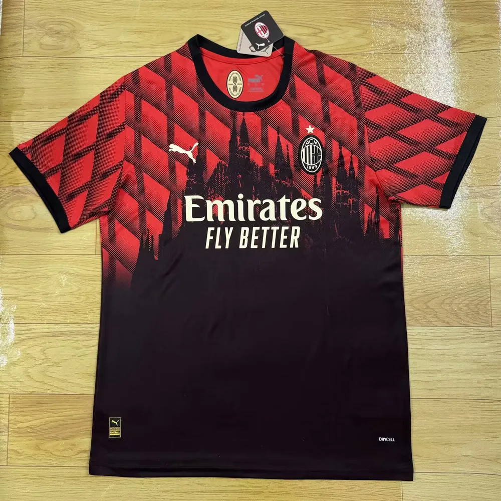 2025/2026 AC Milan Édition Spéciale Noir et Rouge Maillot de football  — main view
