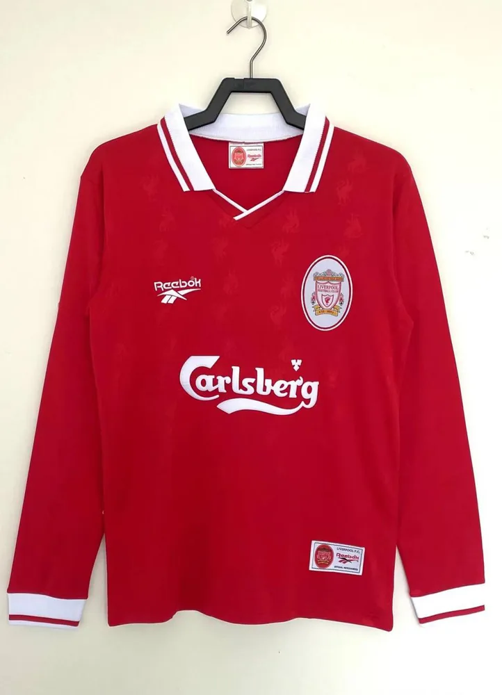 1996/1997 Retro Liverpool Heim Fußballtrikot Langarm Thailand Qualität — main view