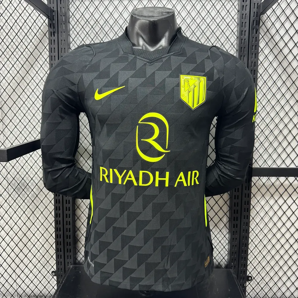 Camisa de Futebol Atlético de Madrid 2026/2027 Fora Manga Longa Versão Jogador   — main view