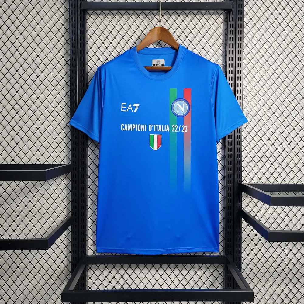 2023/2024 Napoli Fußball Gedenkausgabe Blaues Trikot  — main view
