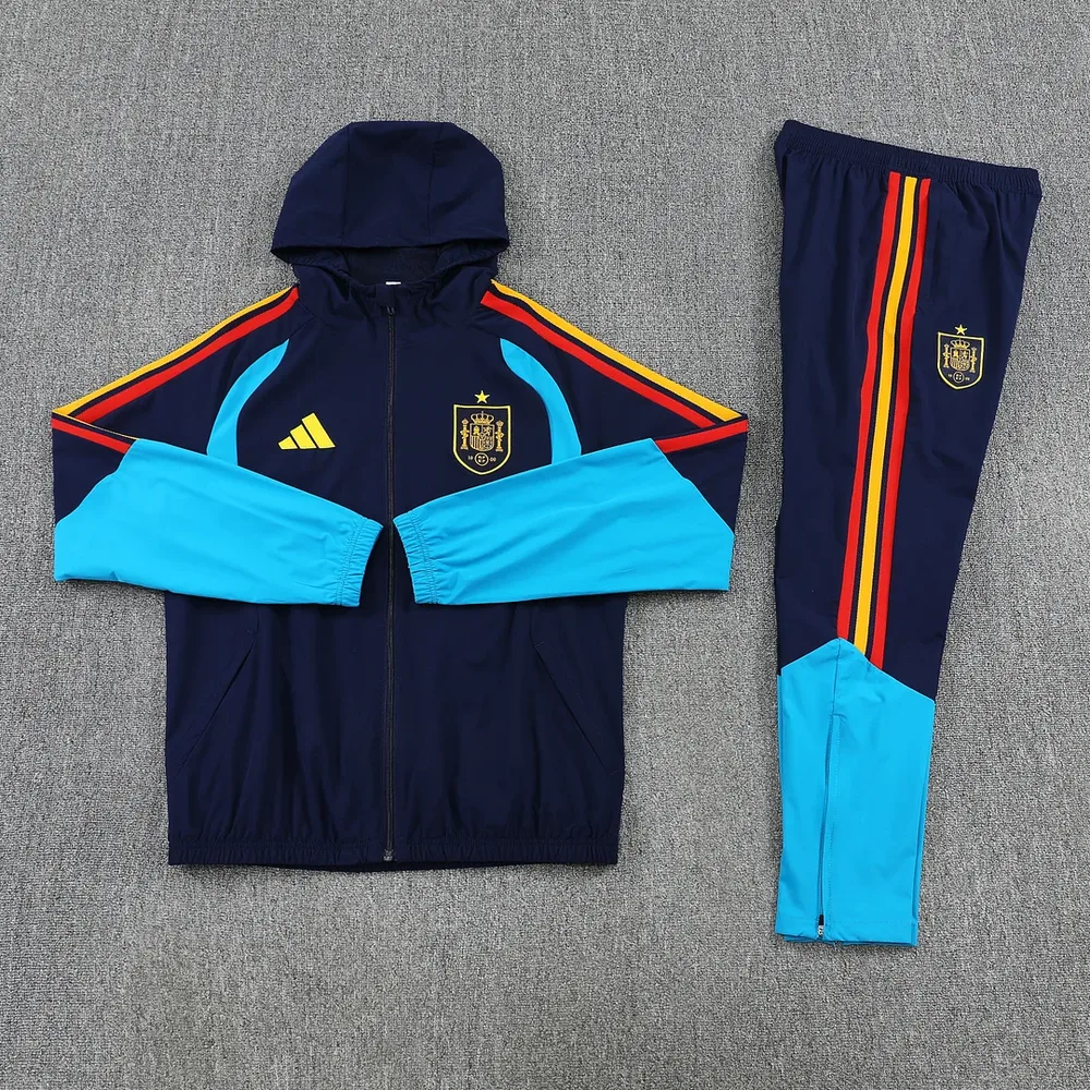 Cortavientos Chaqueta Tiro All Weather España 2026 Azul Real AAA calidad fan — main view