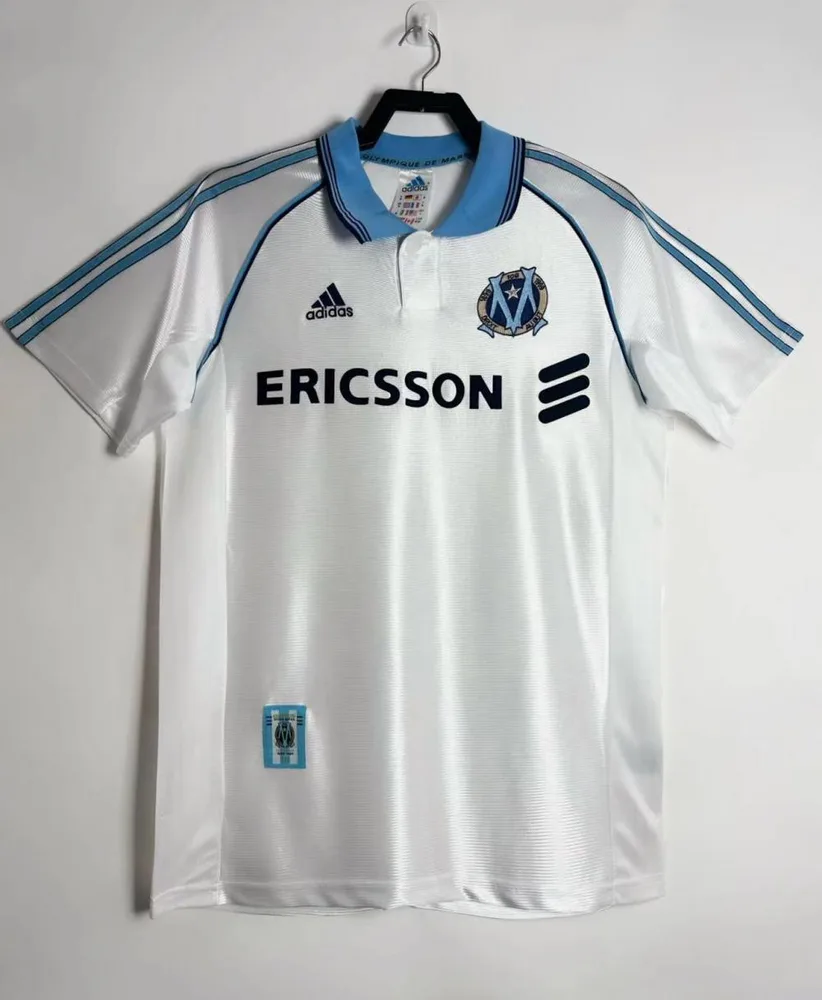 1998-1999 Retro Olympique de Marseille Home Football Jersey  — main view