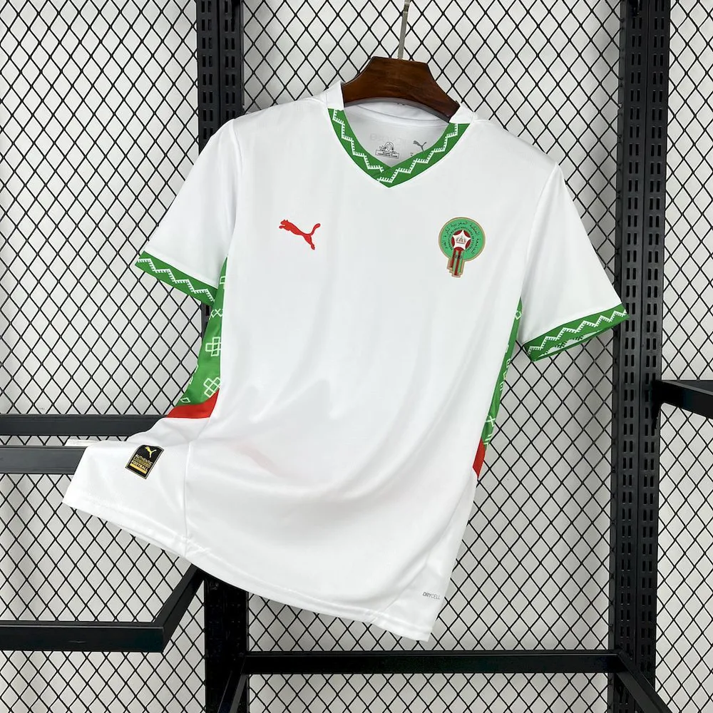 Maillot de football extérieur équipe nationale Maroc 2025 AAA qualité fan — main view