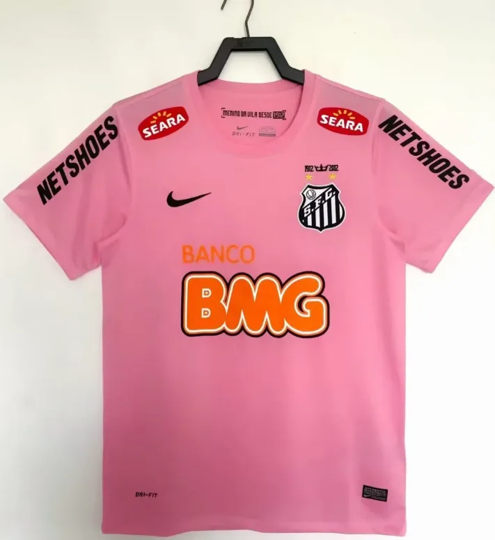 2012 Camiseta de Fútbol Retro Rosa Santos   — main view