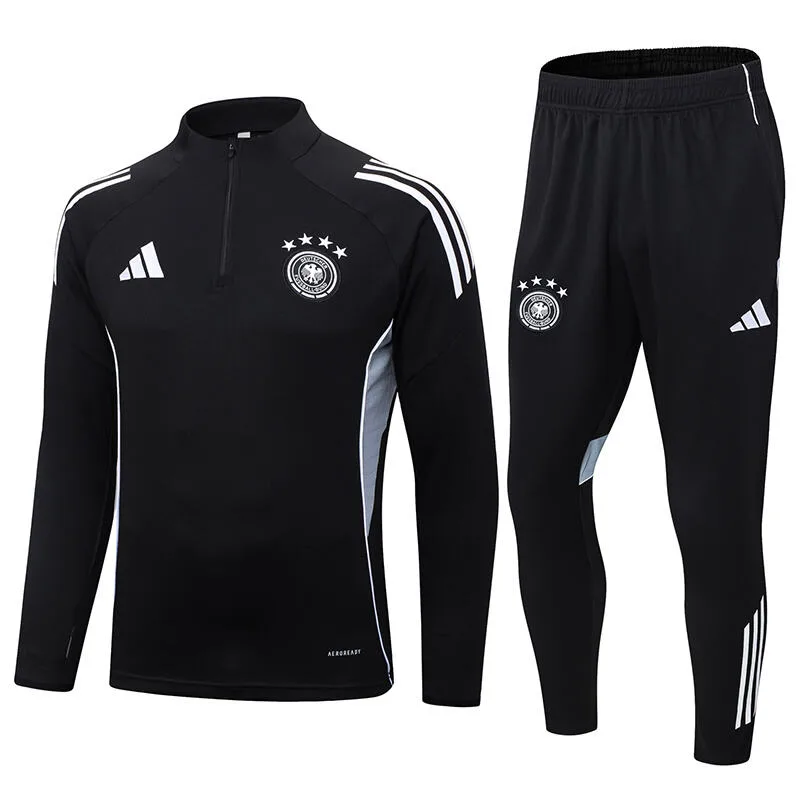 2025/2026 Alemanha Conjunto de Treino Half-Pull Preto de Futebol — main view