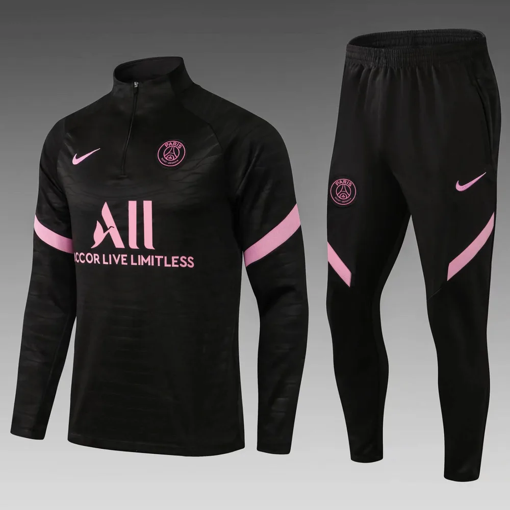Chándal de Entrenamiento Media Cremallera PSG Paris Saint-Germain 2021/2022 Negro Set — main view