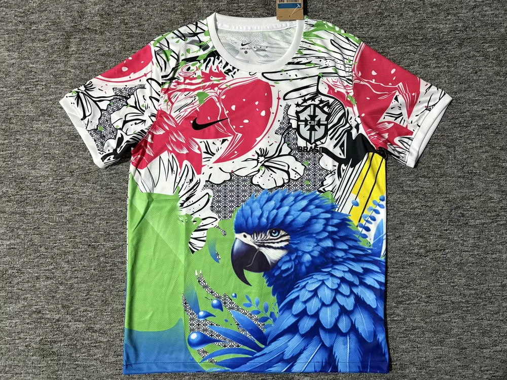 2025/2026 Brazil Parrot blue and red Football Shirt  — main view
