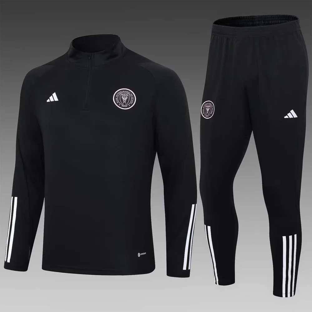2023/2024 Inter Miami Half-Pull Training Suit black Football Shirt  Set — main view